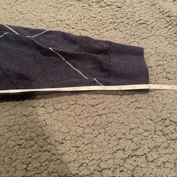 Cremieux Half Zip Argyle Silk Blend  Sweater Size XL - Picture 8 of 10